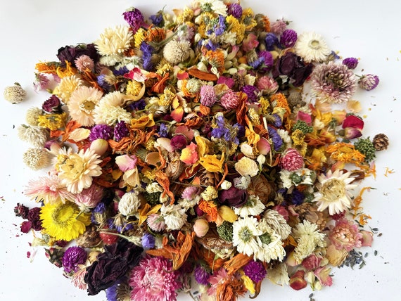 Wholesale Bulk Dried Flowers for Wedding Confetti. 40 Variety Mix in 1.  Suitable for Candles, Aromatherapy. Soap Making,candle Making, 