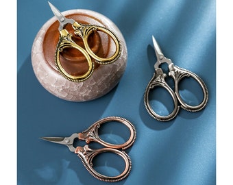 Mini embroidery scissors, 4 colors available. Small vintage scissors, durable small sewing scissors.