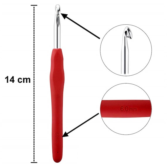 Yoker 14 Sizes Crochet Hooks Set,2mm(B)-10mm(N) Ergonomic