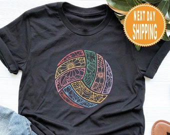 Floral Volleyball Shirt: Game Day Gift for Volleyball Player
