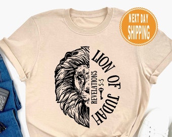 T-shirt Lion de Juda, chemise catholique, chemise Jésus vous aime, sweat-shirt verset biblique, chemise chrétienne, vêtements chrétiens, cadeaux chrétiens