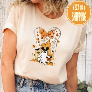 Mickey Ghost Halloween Shirt: Disneyland Castle Personalized Tee