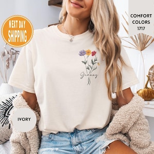 Comfort Colors® Granny Shirt, Mothers Day Gift, Birthday Gift for Grandma, New Grandma Shirt, Gigi Tee, Floral Granny T-shirt, Granny Gift