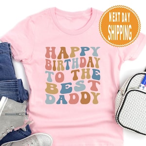 最高のパパにハッピーバースデーシャツ、レトロな幼児と若者向けシャツ、パパの誕生日のためのベビーボディスーツ、誕生日パーティーシャツ、お父さんへのプレゼント