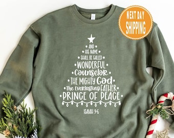 Religious Christmas Sweatshirt: Christian Faith, Jesus Quotes