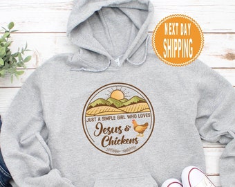 Jesus und Hühner Hoodie: Religiöses christliches Bauerngeschenk