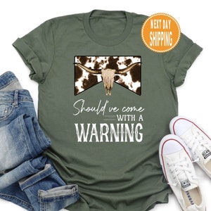 Steer Skull Glitter Graphic Tee - Women's Western Country Music T-Shirt | Vintage Short Sleeve Top