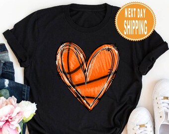 Basketball Heart Shirt: Sports Mom Tee