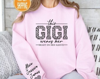 Custom Gigi Sweatshirt: Grandma Gift with Kids Names