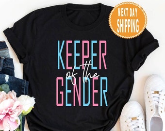 Keeper of the Gender Shirt , Gender Reveal Party Shirts, Team Boy Team Girl Baby Announcement Shirts Gender Reveal Idea Family Reveal