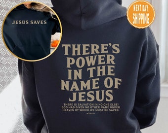 Power In Jesus Name Hoodie: Trendy Faith Sweatshirt