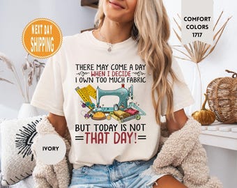 Comfort Colors Sewing Machine T-Shirt, Funny Quilting Gift