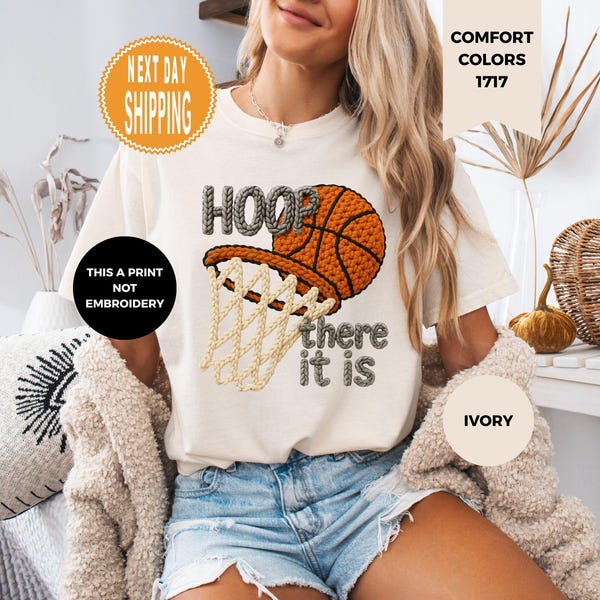 Comfortkleuren shirt van imitatiegaren daar is het, grappig basketbalt-shirt, geen borduursel