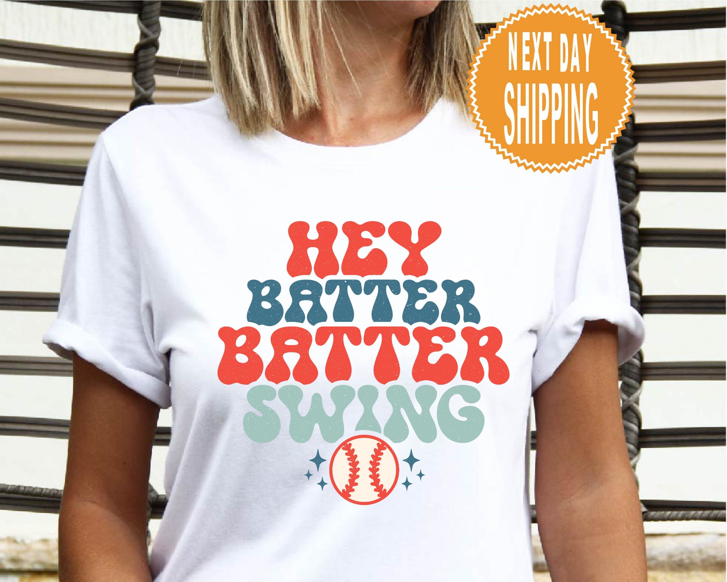 Discover Hey Batter Batter Swing Tee, Baseball T-Shirt