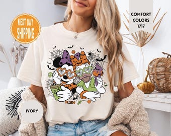 Koszulka vintage Minnie Daisy na Halloween Comfort Colors, Girls Trip 2026, koszulka na Halloween dla przyjaciółek