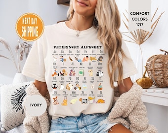 Comfort Colors Veterinarian T-Shirt: Vet Tech Gift, Vet School Tee