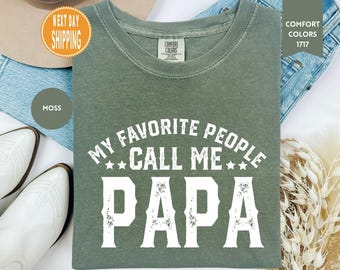 Camiseta Comfort Colors "Mis personas favoritas me llaman papá", camiseta para el Día del Padre, regalo para papá