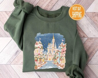 Disney Magic Castle Christmas Sweatshirt Princess Castle Sweater, Disneyland Xmas Hoodie