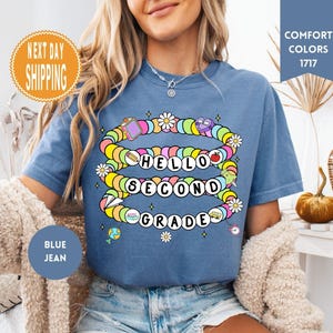 Comfort Colors Second Grade Teacher Shirt, Back to School, 2nd Grade Crew, Teacher Teams Shirt, Bracelet Teacher Shirt, Hello Second Grade