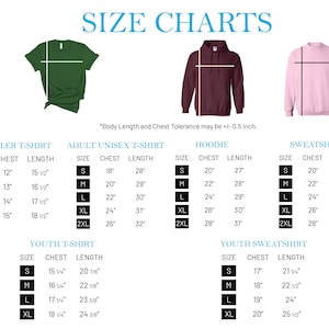 the size chart for a men's hoodie