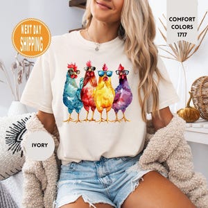 Comfort Colors Chicken Tee: Funny Farmer Shirt, Chicken Lover Gift