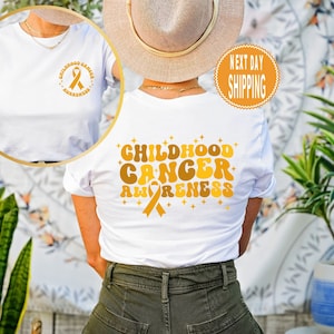 Childhood Cancer Awareness Shirt: Gold Ribbon Tee, Survivor Sweatshirt