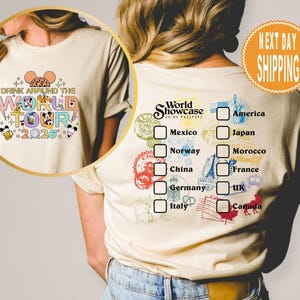 Epcot World Tour 2026 Shirt: Drink Around The World Tee