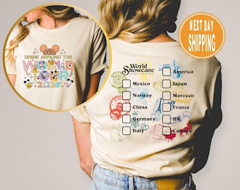 Epcot World Tour 2026 Shirt: Drink Around The World Tee
