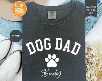 Komfort Farben Kundenspezifisches Hundevater-Shirt Mit Hundenamen