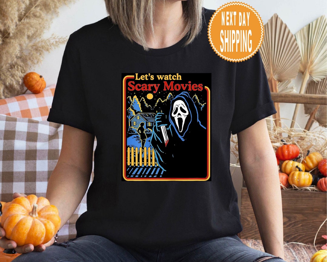 Let's Watch Scary Movies Tshirt Movie Shirt Scary Etsy