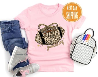 Leopard Fußball Shirt Mädchen Sport T Shirt Kinder Spiel Tag Tee Kleinkind Geschenk