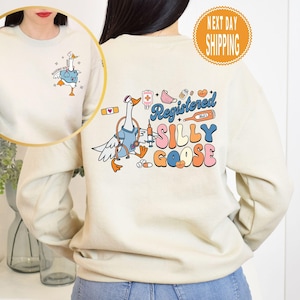 Silly Goose Registered Nurse Sweatshirt, Nursing Student Hoodie, Nursing School, Nurse Shirt, For Work RN, Nurse Life Sweatshirt, CNA Hoodie