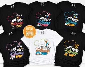 My First Disney Trip Shirt, Disneyworld Trip 2026 Sweatshirt, Disneyland Family, Mickey Minnie Tee