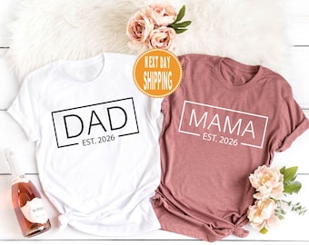 Custom Dad EST. 2026 Shirt: Baby Announcement Tee