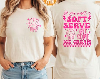 Soft Serve Volleyball Shirt: Game Day Tee, Volleyball Mom Gift