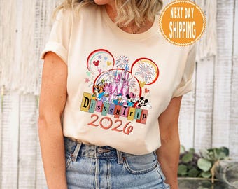 Disney Trip 2026 Shirt, Disney Mickey Minnie Tee, Disneyworld Vacation T-shirt