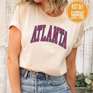 Vintage Atlanta Baseball Cropped T-shirt, Braves Shirt, Atlanta Baseball T-shirt, Retro Atlanta Tee, Braves Gift,