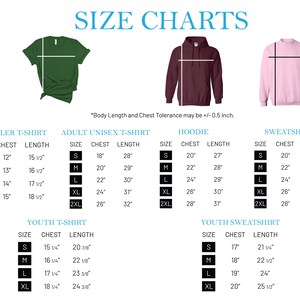 the size chart for a men's hoodie