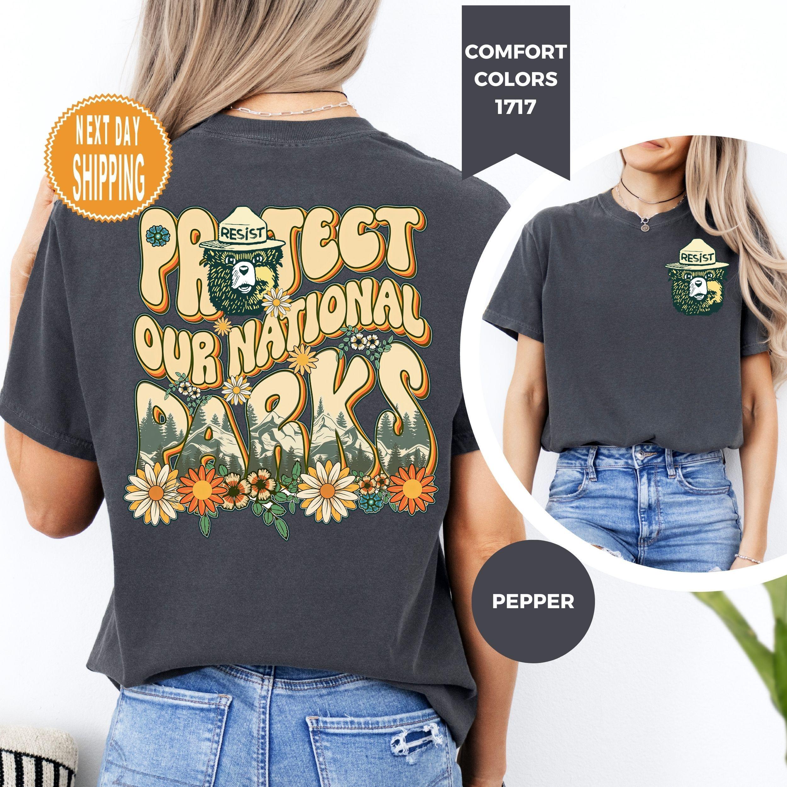 Comfort Colors National Parks Shirt: Environmental Tee, Resist Bear