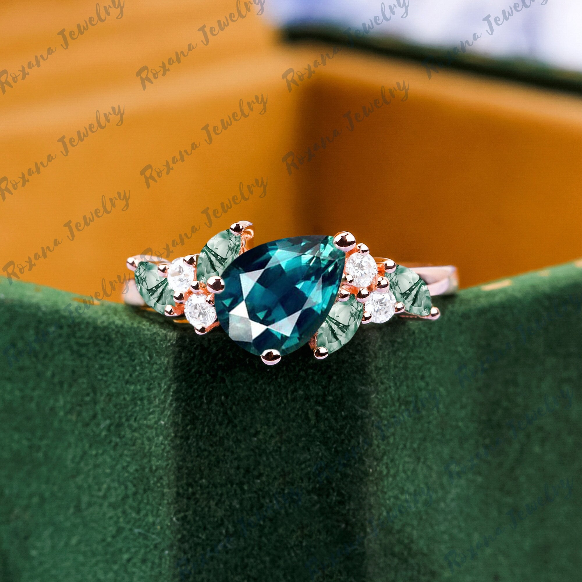 [韓国人気ジュエリー] nff Teal Gemstone Ring Teal Gemstone Ring - Etsy