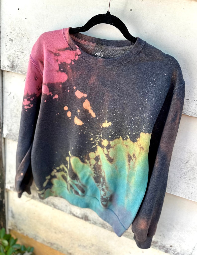 Rainbow Reverse Tie-dye Blank Sweatshirt - Etsy