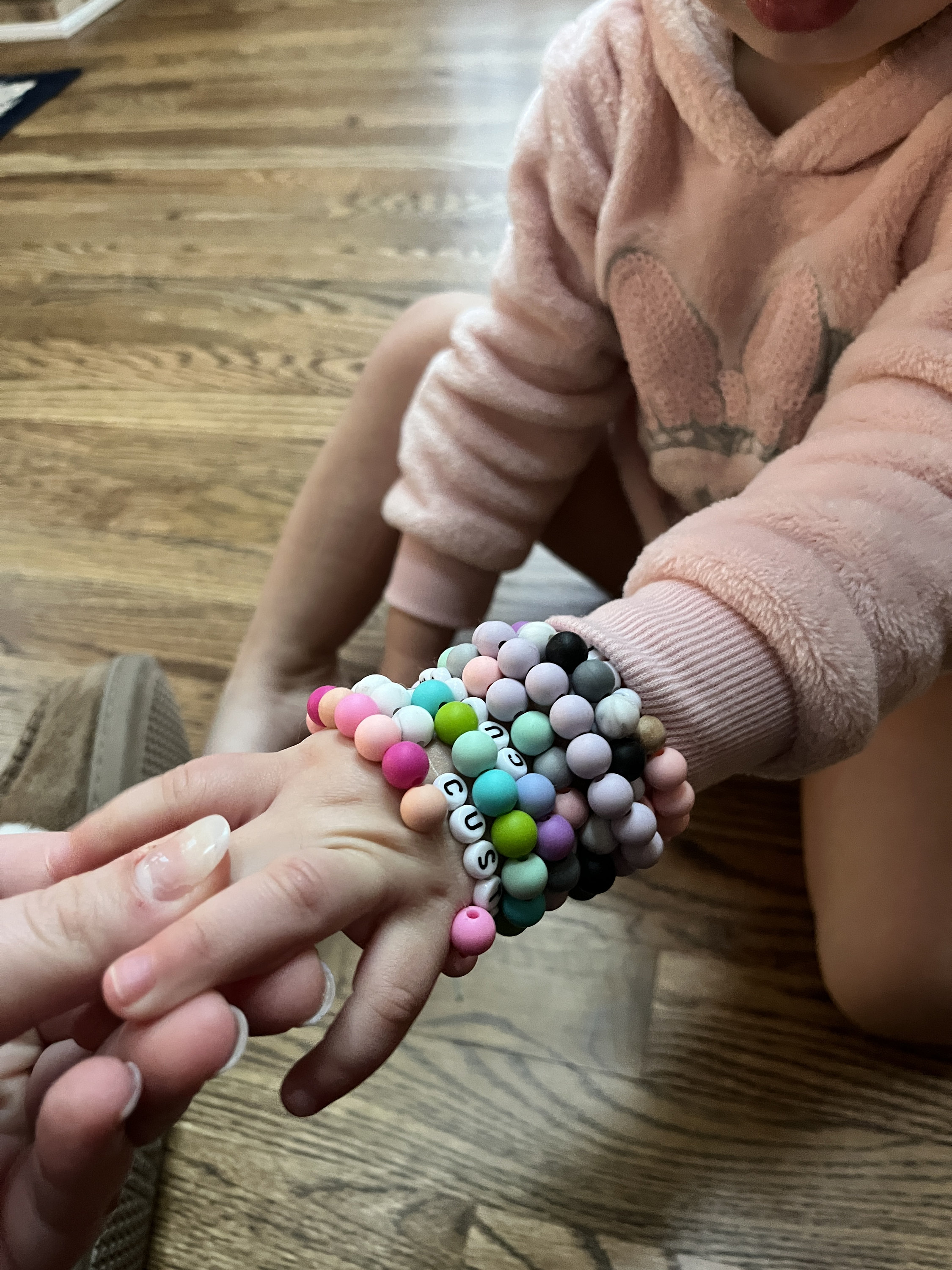 Purple and Pink Child ID Bracelet Custom Child Bracelet Etsy