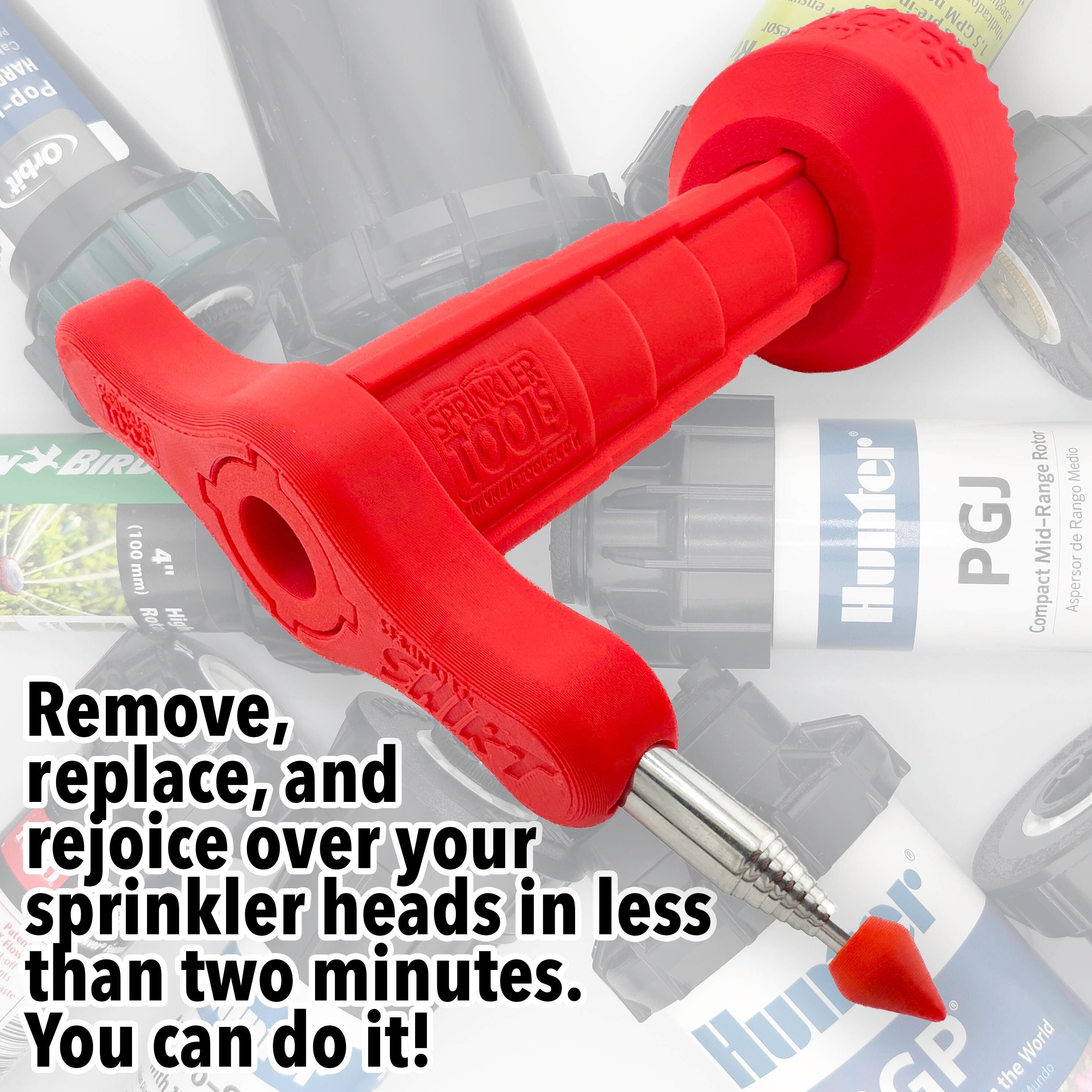 Sprinkler Head Removal 4in1 Tool, Removes Most Brands Rain Bird
