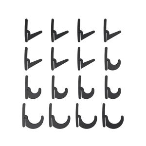 Electron Whale BearClaw Keyhole Shelving Hooks, 15 + 1 Assortment of L, J and Long J Hooks for Compatible Garage Storage Racks, Black