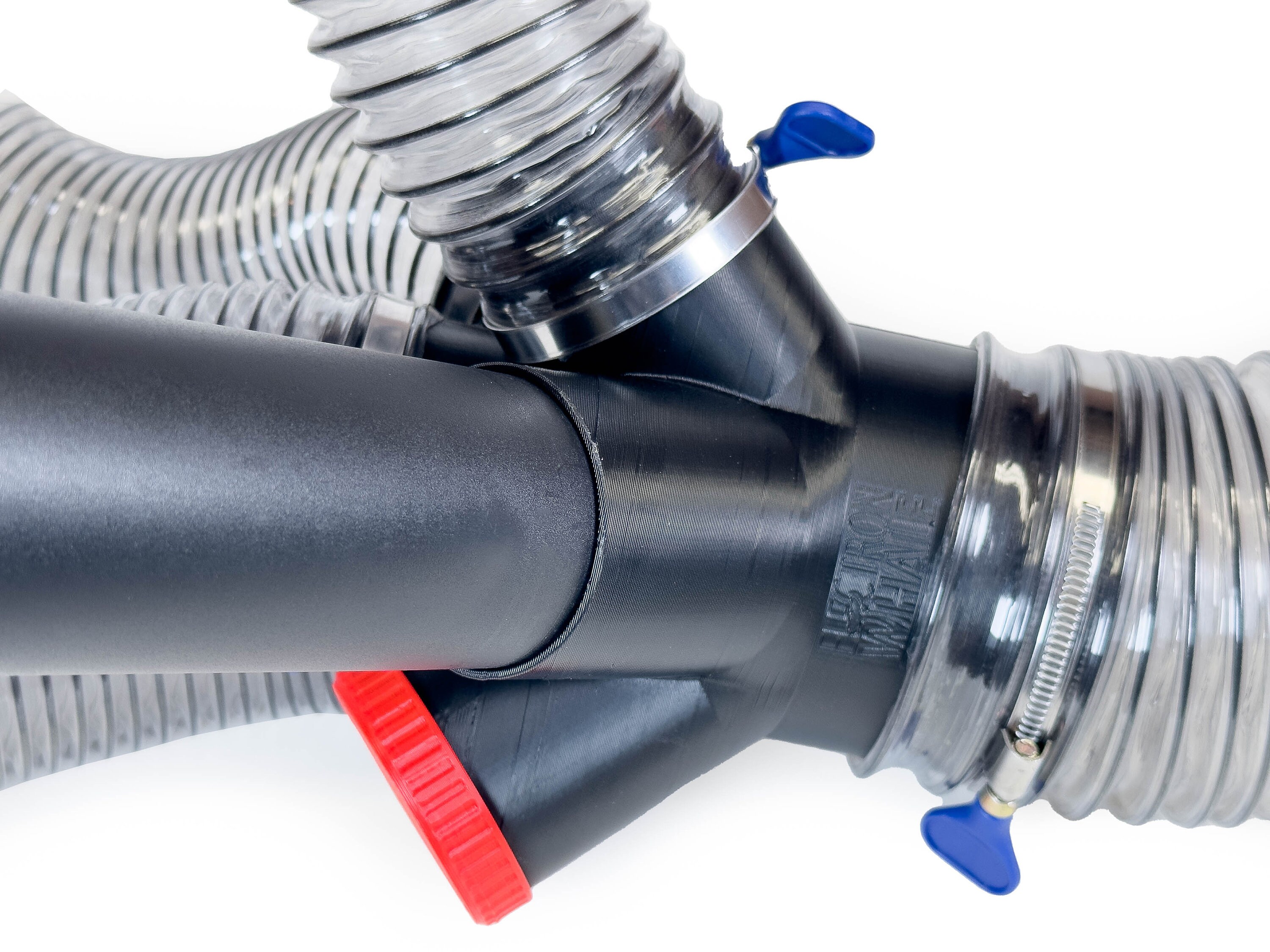 Dust Collection System 4 To 2-1/2 Inch 3-Way Dust Collection Splitter ...
