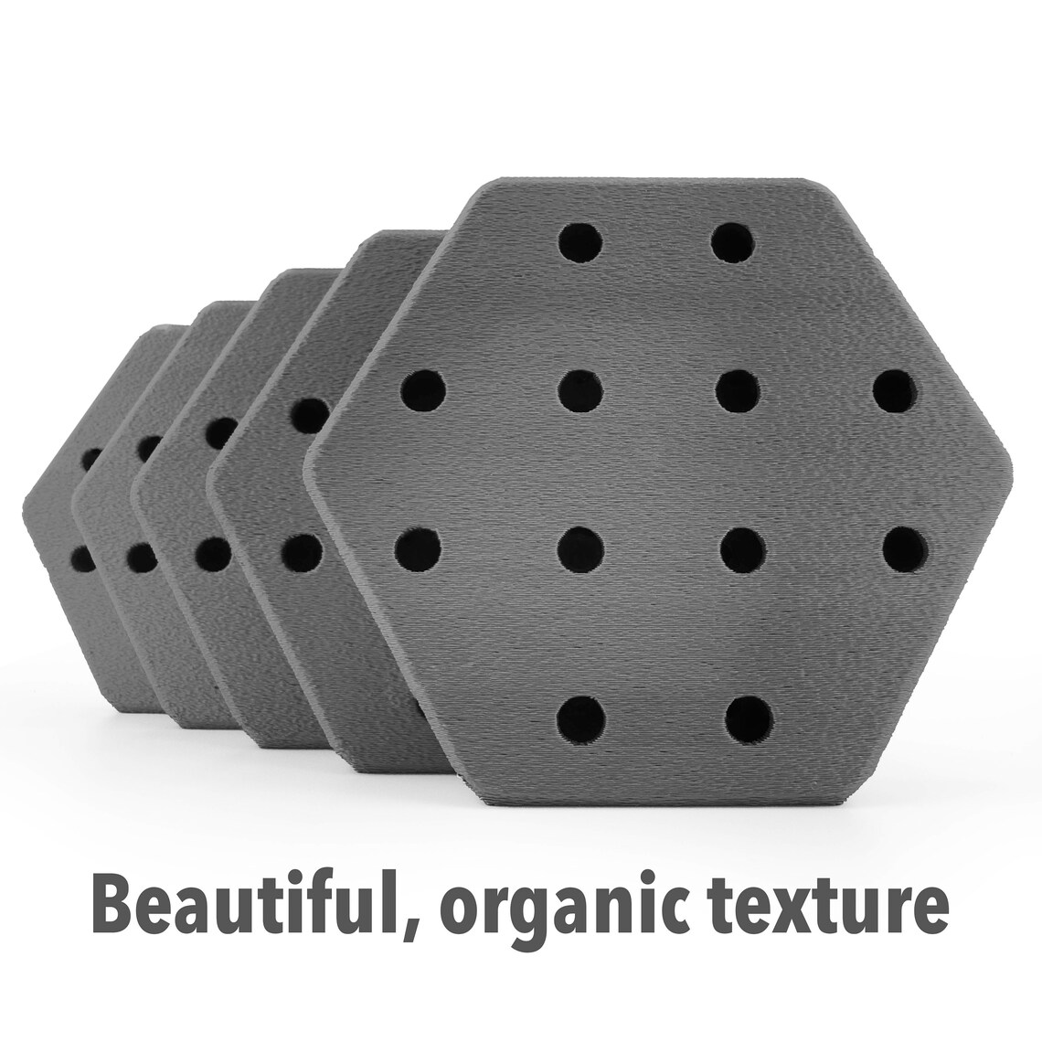 Hexagon Pegboard Tiles 4.5x4 Each, Pack of 5, Normalsized Pegboard