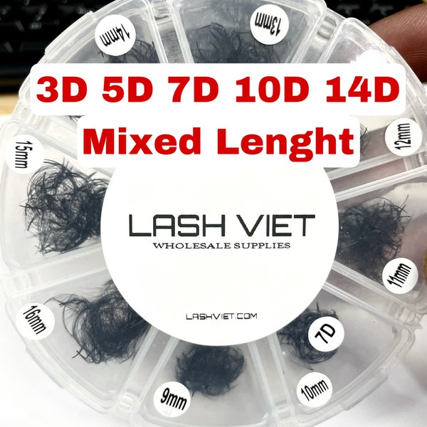 Mixed Premade fans   lenght 8mm-16mm , 15-22mm   promade fans handmade fans  eyelash fans Volume Fans Curl C CC D