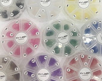 Color Premade fans  Mixed lenght 8mm-16mm    promade fans handmade fans  eyelash fans  Curl C CC D
