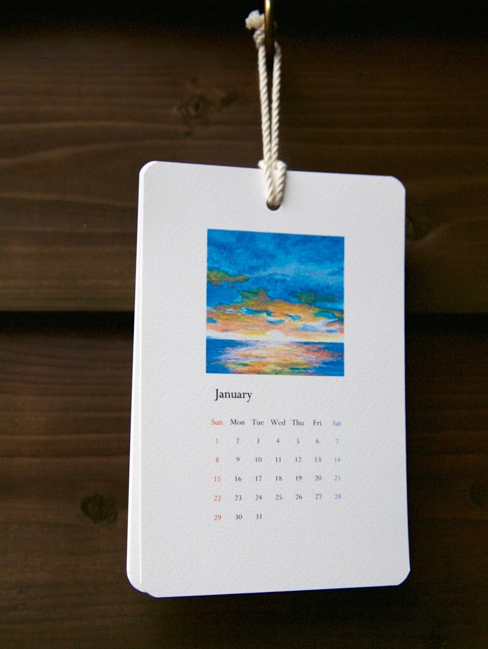 2023 Calendar Handmade Simple Country Calendar 100 Eco Etsy