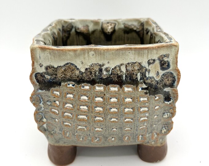 Handmade Pots for Succulent, Lithops and Cactus, Great Permeability, Large Drain Holes, Yellow